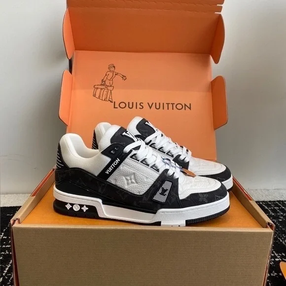 Louis Vuitton Black and White Sneakers